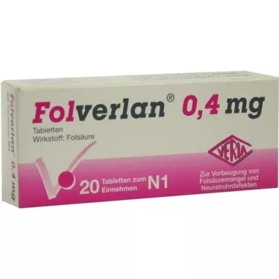 FOLVERLAN comprimidos de 0,4 mg, 20 unidades