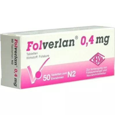 FOLVERLAN comprimidos de 0,4 mg, 50 unidades FOLVERLAN comprimidos de 0,4 mg, 50 unidades