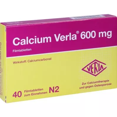 CALCIUM VERLA Comprimidos revestidos por película de 600 mg, 40 unidades
