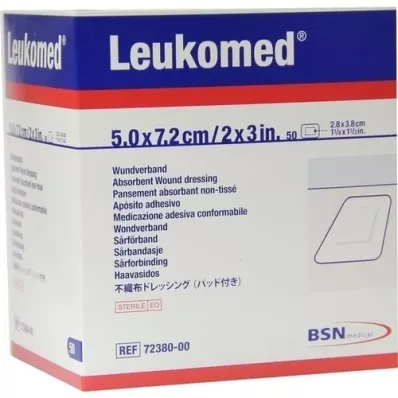 LEUKOMED emplastros estéreis 5x7,2 cm, 50 un