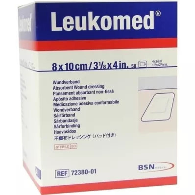 LEUKOMED emplastros estéreis 8x10 cm, 50 un LEUKOMED emplastros estéreis 8x10 cm, 50 un