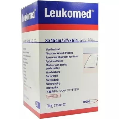 LEUKOMED emplastros estéreis 8x15 cm, 50 un LEUKOMED emplastros estéreis 8x15 cm, 50 un