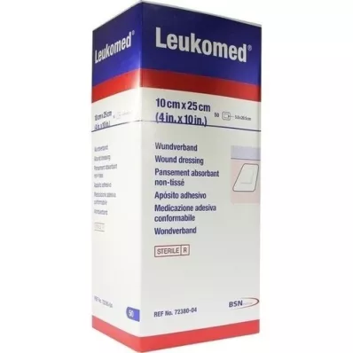 LEUKOMED emplastros estéreis 10x25 cm, 50 un LEUKOMED emplastros estéreis 10x25 cm, 50 un
