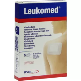 LEUKOMED emplastros estéreis 5x7,2 cm, 5 unid