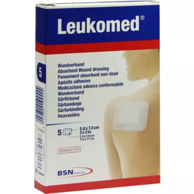 LEUKOMED emplastros estéreis 5x7,2 cm, 5 unid LEUKOMED emplastros estéreis 5x7,2 cm, 5 unid