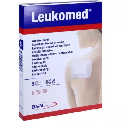 LEUKOMED emplastros estéreis 8x10 cm, 5 unid