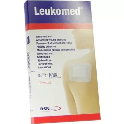 LEUKOMED emplastros estéreis 8x15 cm, 5 unid