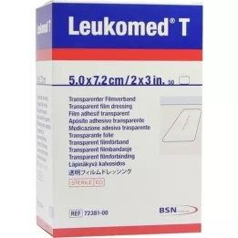 LEUKOMED emplastros transp.estéreis 5x7,2 cm, 50 unid