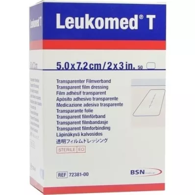 LEUKOMED emplastros transp.estéreis 5x7,2 cm, 50 unid LEUKOMED emplastros transp.estéreis 5x7,2 cm, 50 unid