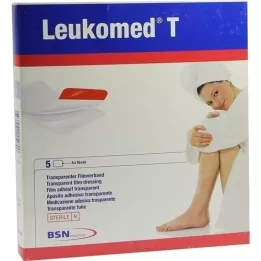 LEUKOMED emplastros transp.estéreis 8x10 cm, 5 unid
