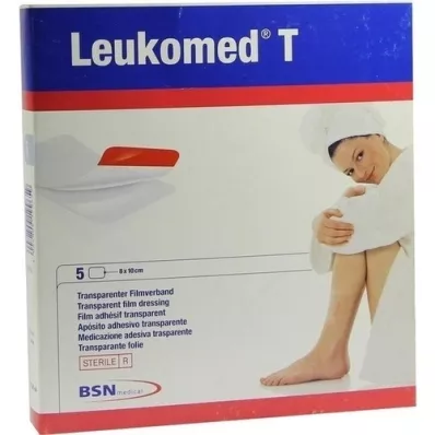LEUKOMED emplastros transp.estéreis 8x10 cm, 5 unid