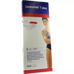LEUKOMED emplastros estéreis transp.plus 10x30 cm, 5 unid