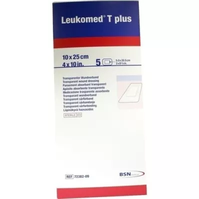 LEUKOMED emplastros estéreis transp.plus 10x25 cm, 5 unid