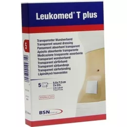 LEUKOMED emplastros estéreis transp.plus 5x7,2 cm, 5 unid