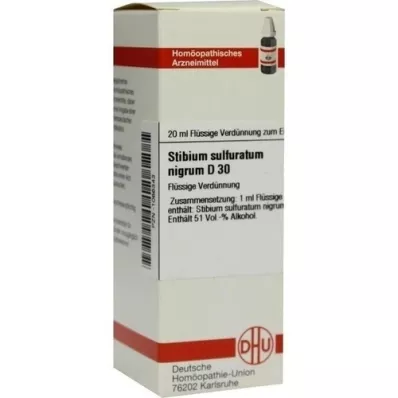 STIBIUM SULFURATUM NIGRUM Diluição D 30, 20 ml