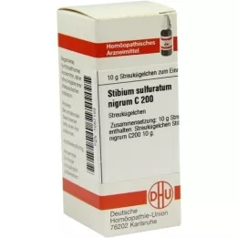 STIBIUM SULFURATUM NIGRUM Glóbulos C 200, 10 g