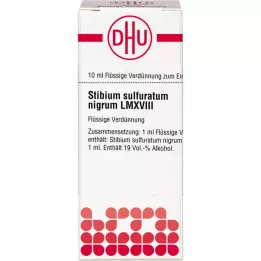 STIBIUM SULFURATUM NIGRUM LM XVIII Diluição, 10 ml