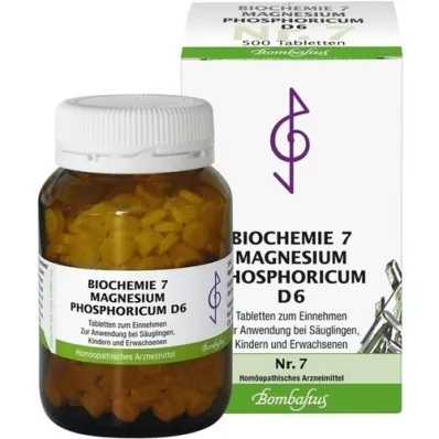 BIOCHEMIE 7 comprimidos de magnésio fosfórico D 6, 500 unidades BIOCHEMIE 7 comprimidos de magnésio fosfórico D 6, 500 unidades