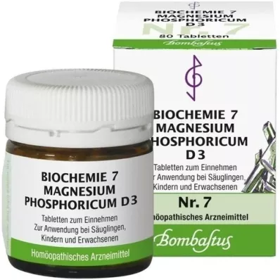 BIOCHEMIE 7 comprimidos de magnésio fosfórico D 3, 80 unidades BIOCHEMIE 7 comprimidos de magnésio fosfórico D 3, 80 unidades