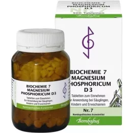 BIOCHEMIE 7 comprimidos de magnésio fosfórico D 3, 500 unidades