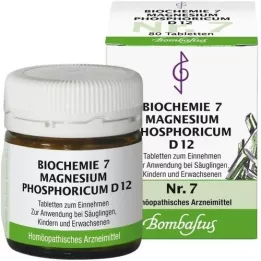BIOCHEMIE 7 comprimidos de magnésio fosfórico D 12, 80 unidades