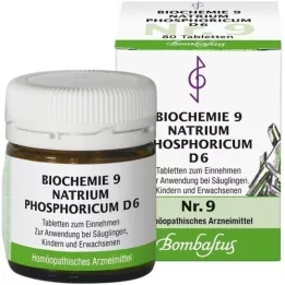 BIOCHEMIE 9 comprimidos de Natrum fosforicum D 6, 80 unid