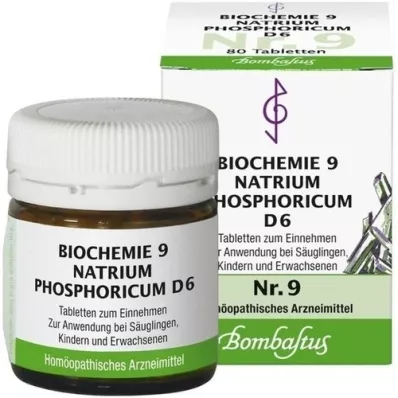 BIOCHEMIE 9 comprimidos de Natrum fosforicum D 6, 80 unid BIOCHEMIE 9 comprimidos de Natrum fosforicum D 6, 80 unid