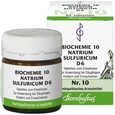 BIOCHEMIE 10 comprimidos de Natrum sulfuricum D 6, 80 unidades