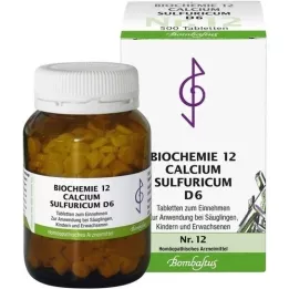 BIOCHEMIE 12 comprimidos de cálcio sulfuricum D 6, 500 unidades