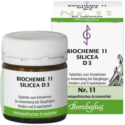 BIOCHEMIE 11 comprimidos de Silicea D 3, 80 unidades BIOCHEMIE 11 comprimidos de Silicea D 3, 80 unidades