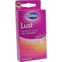 RITEX Preservativos Luxúria, 8 peças