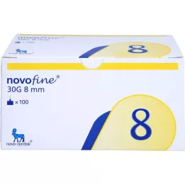 NOVOFINE 8 cânulas 0,30x8 mm, 100 peças