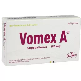 VOMEX Supositórios de 150 mg, 10 unidades
