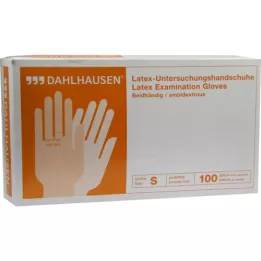 HANDSCHUHE Látex sem pó tamanho S, 100 unid