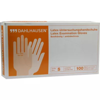 HANDSCHUHE Látex sem pó tamanho S, 100 unid