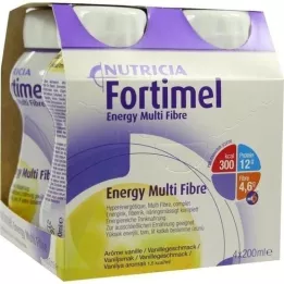 FORTIMEL Energy MultiFibre sabor baunilha, 4X200 ml
