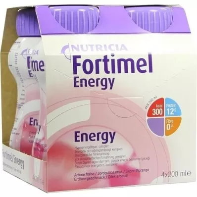 FORTIMEL Energético sabor morango, 4X200 ml FORTIMEL Energético sabor morango, 4X200 ml