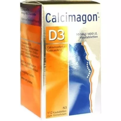 CALCIMAGON Comprimidos mastigáveis D3, 112 unidades CALCIMAGON Comprimidos mastigáveis D3, 112 unidades