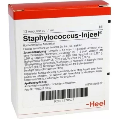 STAPHYLOCOCCUS INJEEL Ampolas, 10 unidades