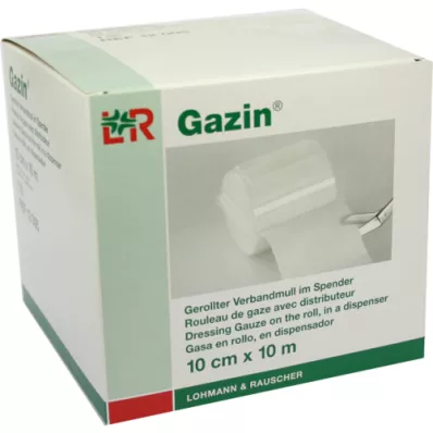 GAZIN Gaze atadura 10 cmx10 m 8 dobras, 1 peça