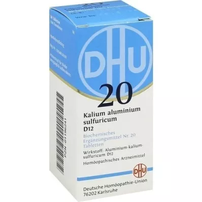 BIOCHEMIE DHU 20 alúmen de potássio.enxofre.D 12 comprimidos, 80 unidades