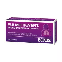 PULMO HEVERT Comprimidos de complexo brônquico, 40 unidades