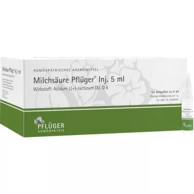 MILCHSÄURE Solução injetável de Pflueger 5 ml, 50 unidades