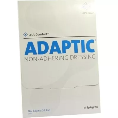 ADAPTIC Curativo úmido de 7,6x20,3 cm, 10 unidades