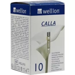 WELLION CALLA Tiras de teste de açúcar no sangue, 10 unidades