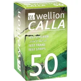 WELLION CALLA Tiras de teste de açúcar no sangue, 50 unidades