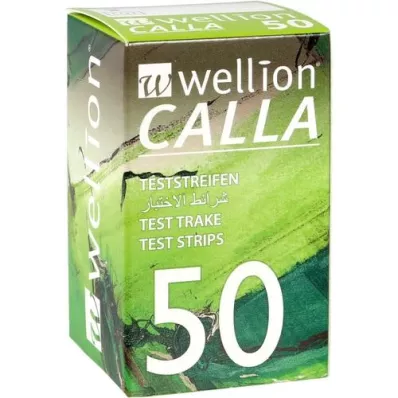 WELLION CALLA Tiras de teste de açúcar no sangue, 50 unidades WELLION CALLA Tiras de teste de açúcar no sangue, 50 unidades