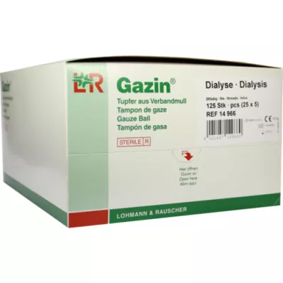 GAZIN Swab de diálise 2+3 estéril com anel protetor, 125 peças