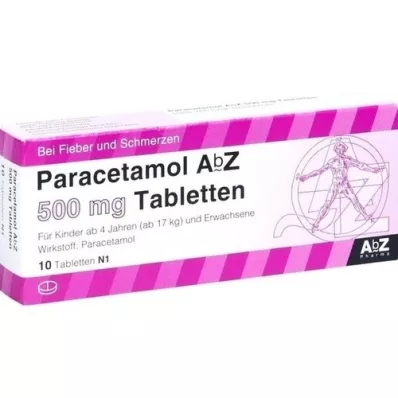 PARACETAMOL AbZ comprimidos de 500 mg, 10 unidades
