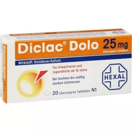 DICLAC Dolo 25 mg comprimidos revestidos, 20 unidades